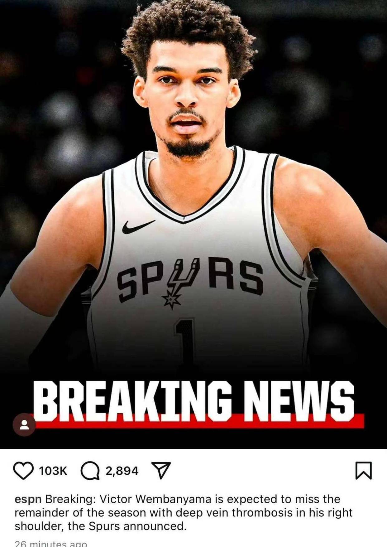 开云体育在线下-文班亚马无大碍！马刺松了一口气 